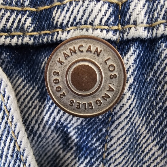 KanCan Acid Wash Blue Jean Jacket Classic Cropped Retro Style - Picture 7 of 14